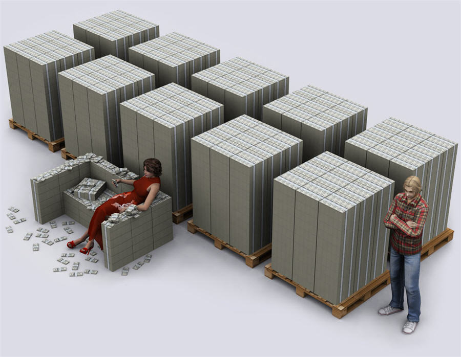 Infographic 20 Trillion Of U S Debt Visualized Using Stacks Of 100 