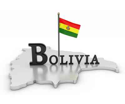 Bolivia country and flag mining