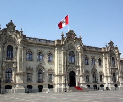 Shutterstock: Facade of President palace in Lima, Peru