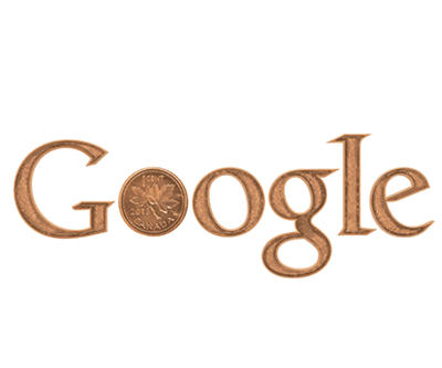Canada penny on Google