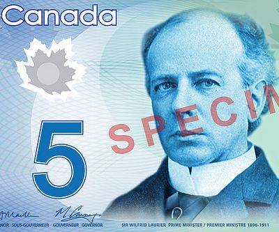 Canada new $5 bill detail