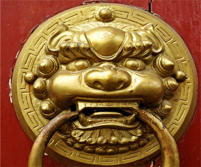 Chinese gold door