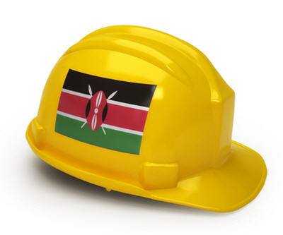 Kenyan flag on helmet