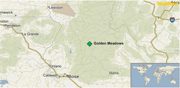 midas gold golden meadows map