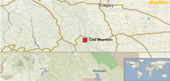 coal mountain bc mine map