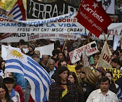 Thousands march against large-scale mining in Uruguay