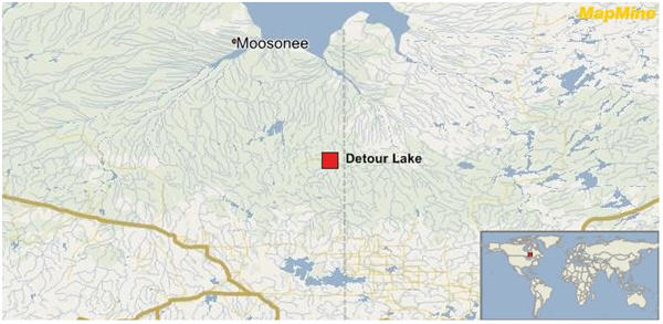 detour lake map