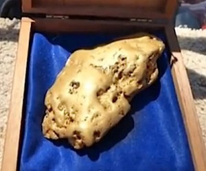 Massive gold nugget for sale in California