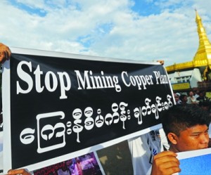 Myanmar villagers in tense standoff over China-backed copper mine