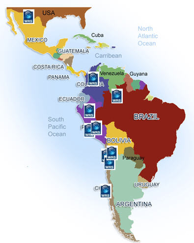 Focus on latin American mining industry - map