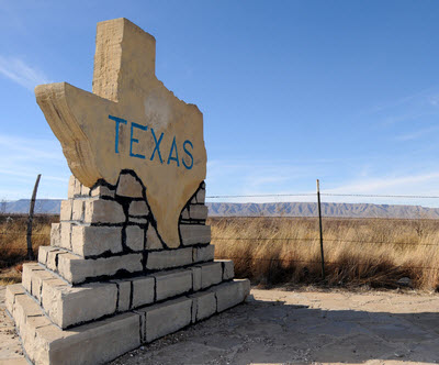 Texas sign, oil drilling, Permian Basin