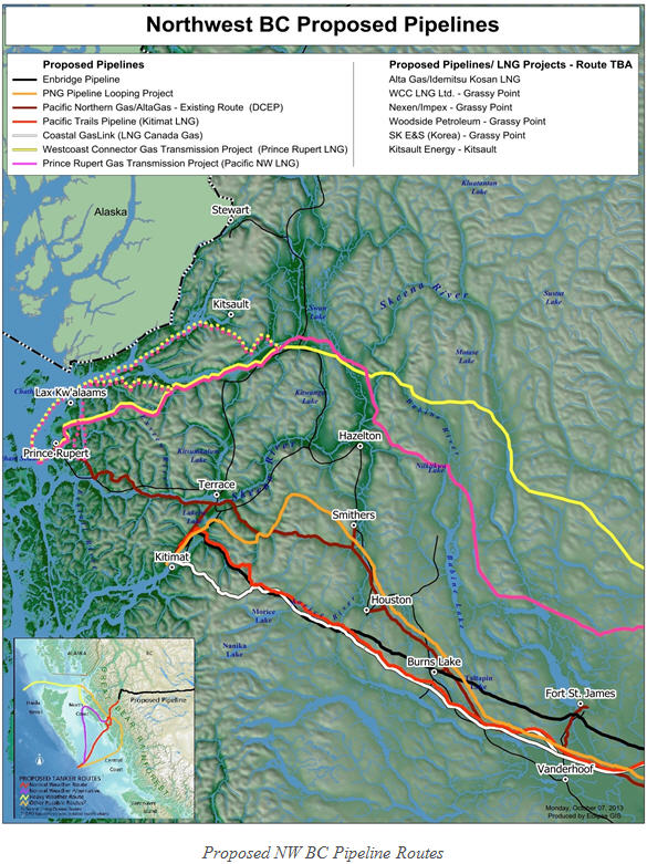 An energy policy for a New Alberta - Northwest BC Proposed Pipelines