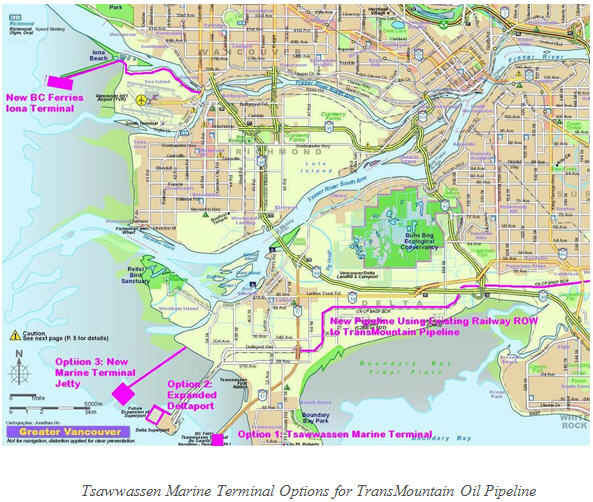 An energy policy for a New Alberta - Tsawwassen marine Terminal Options for TransMountain Oil Pipeline