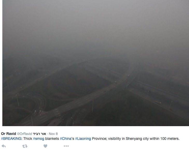 China smog at 'record' levels as coal burning for heating begins