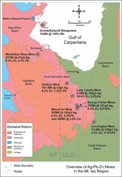 Overview of Ag-Pb-Zn Mines in the Mt. Isa Region