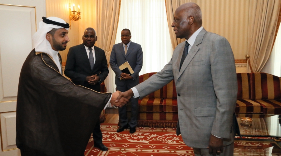 KP Chair, Ahmed Bin Sulayem with José Eduardo dos Santos, President of Angola