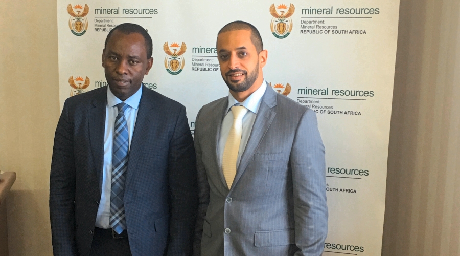 KP Chair, Ahmed Bin Sulayem with Mr. Mosebenzi Joseph Zwane, South African Minister of Mineral Resources