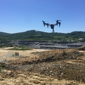 Bon Air’s DJI Inspire 1 drone on site at the quarry