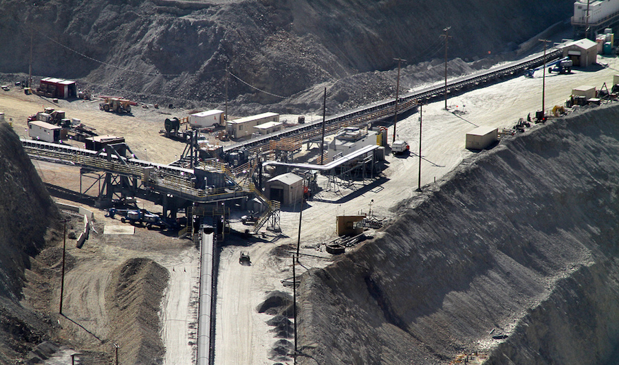 In-pit conveying system at the Kennecott Copper Mine in Utah. Creative Commons image courtesy of arbyreed.