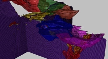 Model views in Hexagon Mining’s MineSight 3D.