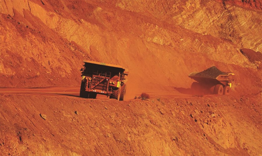 Haul truck at iron ore mine in western Australia. Source BHP Billiton
