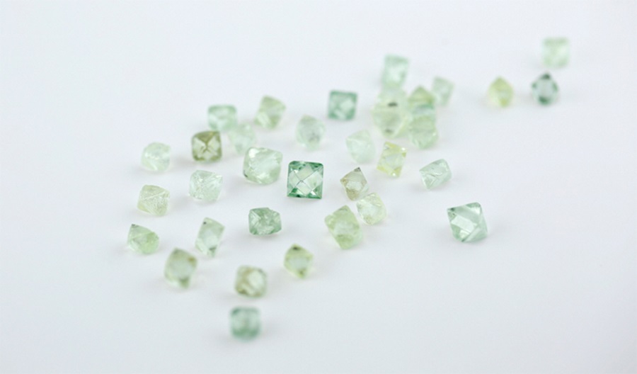Rough diamonds from the Grib mine in Russia. Source: Grib Diamonds