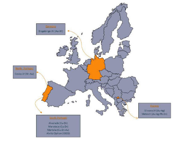 Canadian company regains 100% ownership of Portugal project - map