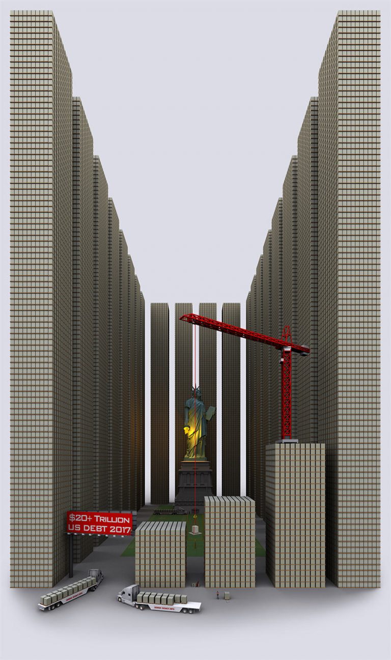 Infographic | $20 Trillion Of U.S. Debt Visualized Using Stacks Of $100 ...