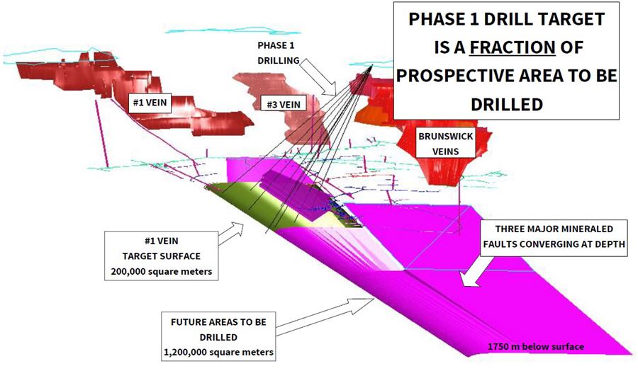 A tiny junior targeting 1-3 Moz high-grade gold - drill target and prospective area to be drilled