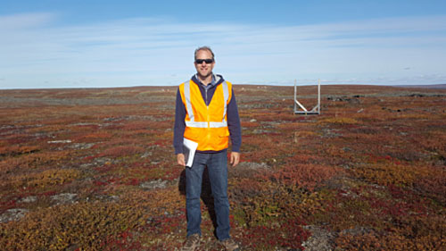 Visit to vast Nunavut Exploration camp highlights possibilities - Author at the site of proposed Goose plant