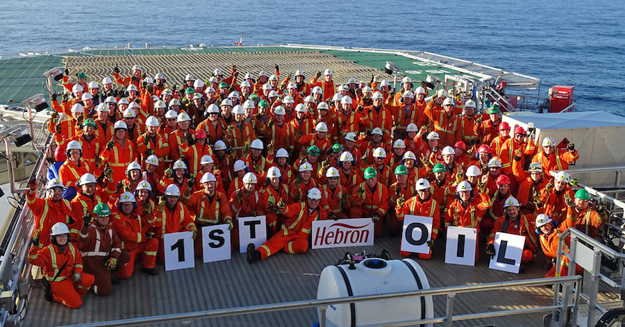 Hebron project off Newfoundland coast kicks off oil production