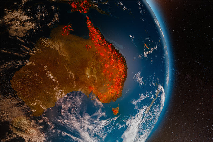 Australia fires from space