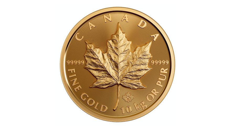 Mint produces largest-ever gold maple leaf coin