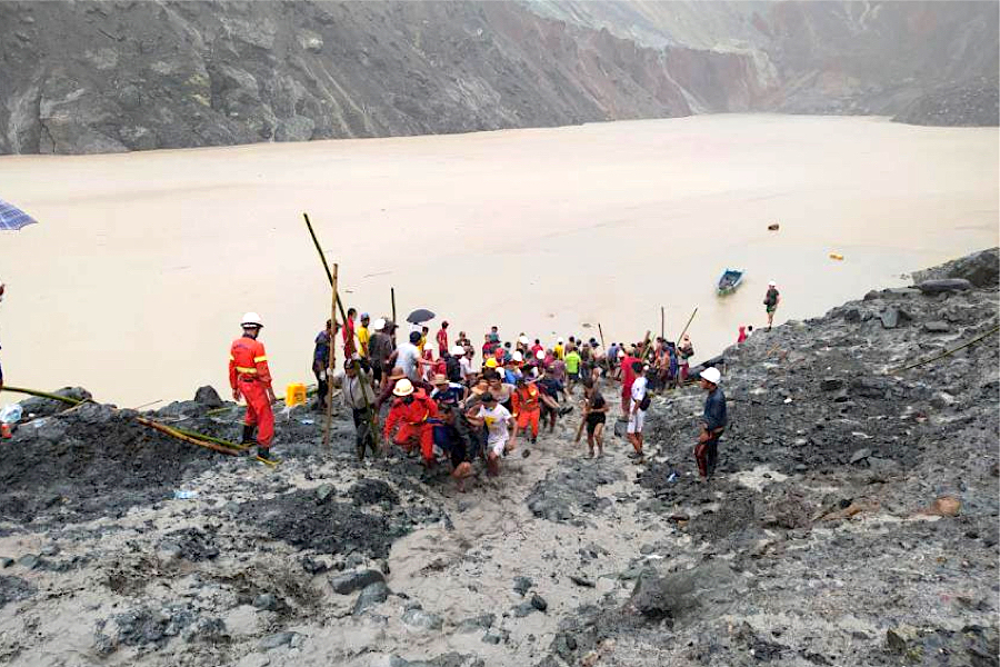 Mudslide at Myanmar jade mine leaves at least 126 dead