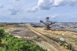 Open pit mining landscape