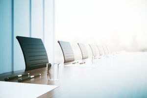 Conference table closeup