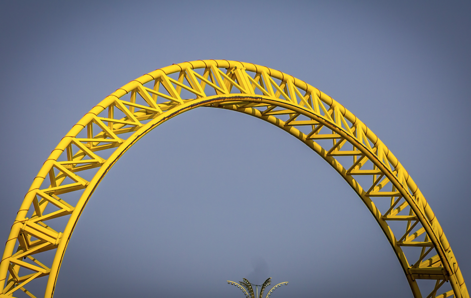 Gold roller coaster