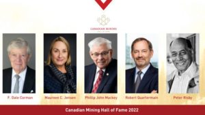 The Canadian Mining Hall of Fame announces 2022 inductees