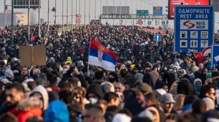 Thousands protest against Rio Tinto’s lithium project in Serbia