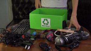 E-waste management. Recycle and dispose of household hazardous m