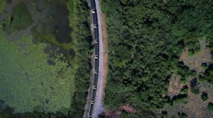 Prodeco coal train in Colombia