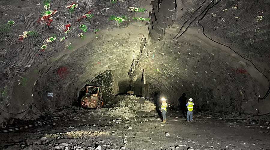 gold in a mine