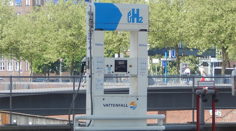 Hydrogen station in the HafenCity in Hamburg