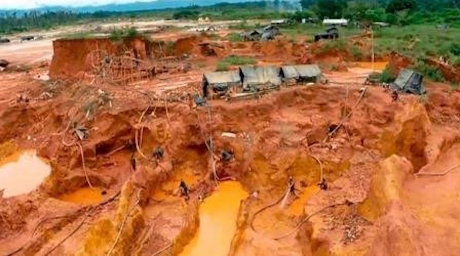 Illegal gold mining in Venezuela.