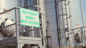 Organic waste treatment facility at the Pleasant Grove Wastewater Treatment Plant.