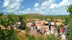 Artisanal cobalt mine in the DRC