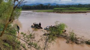 Illegal mining equipment in Bolivia's Amazon