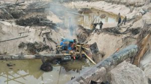 Illegal mining operation in Venezuela 2023