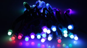 Colour-changing LEDs.