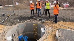 One of the boreholes used to extract mine water from disused workings 150m below Gateshead